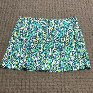 Lilly Pulitzer Blue and Green Patterned Skort